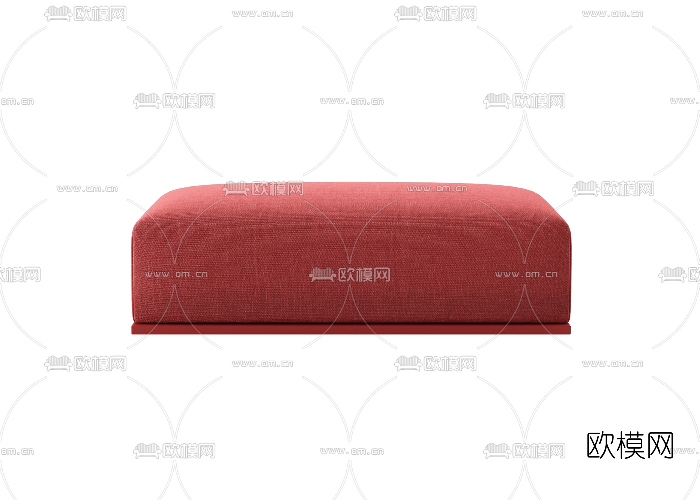 现代红色脚踏沙发凳3d模型下载
