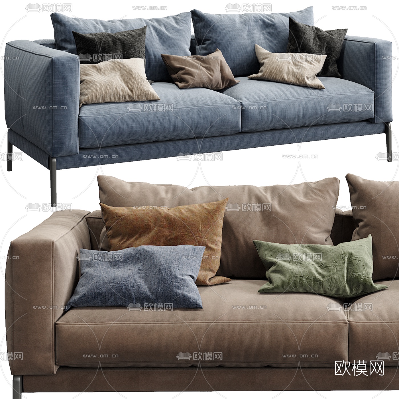 FLEXFORM 布艺双人沙发3d模型下载（渲染图5）