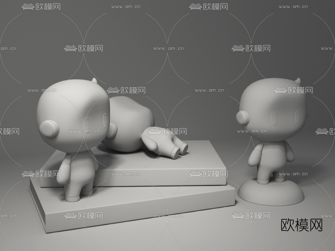 现代oppo娃娃饰品摆件3d模型