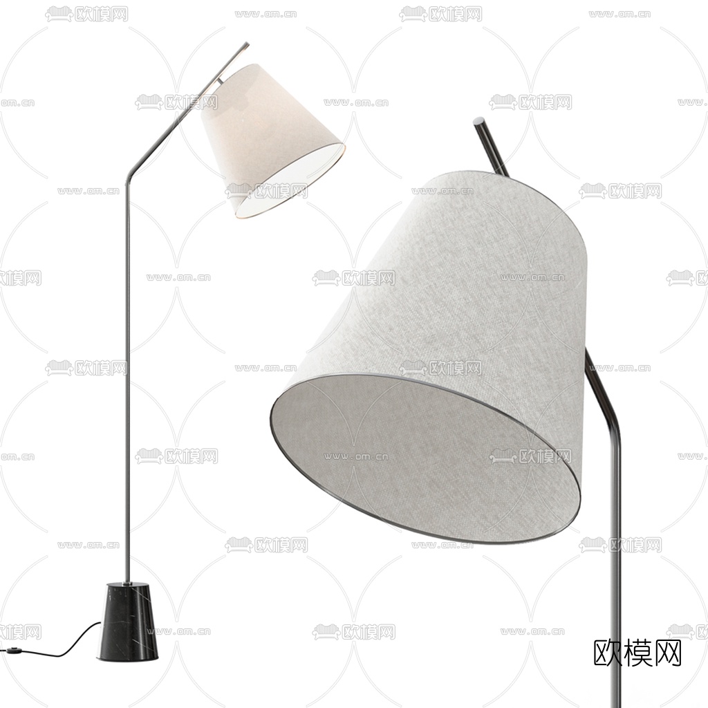 北欧极简落地灯3d模型下载