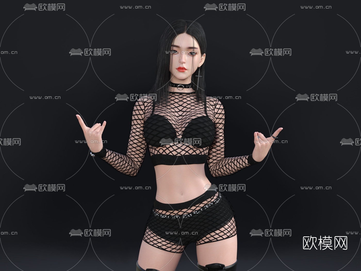 现代性感女性人物3d模型