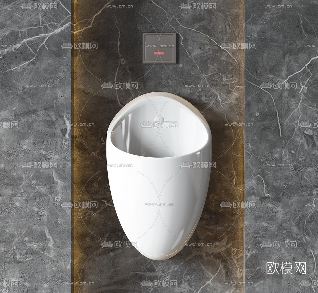 现代小便斗小便器3d模型