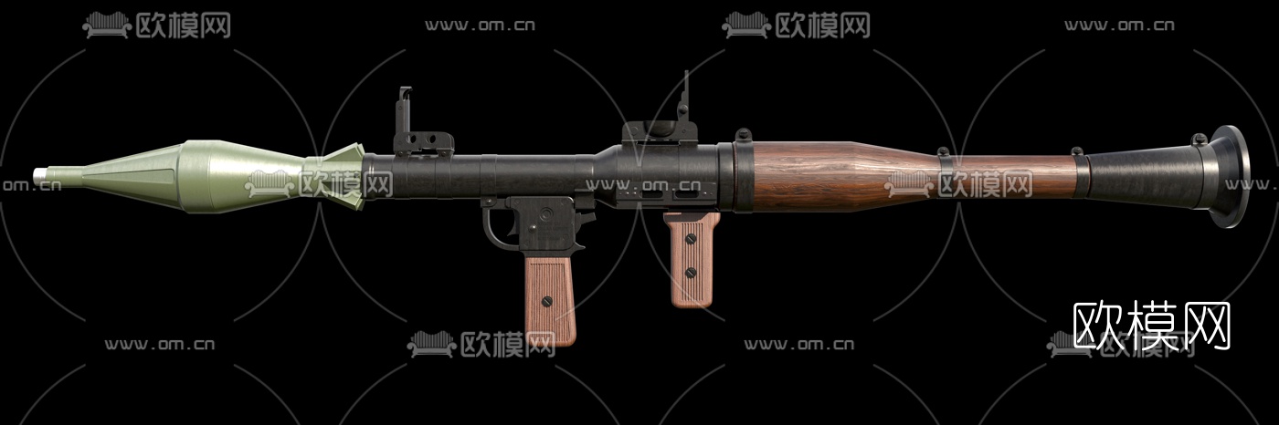 现代RPG-7火箭筒3d模型下载（渲染图2）