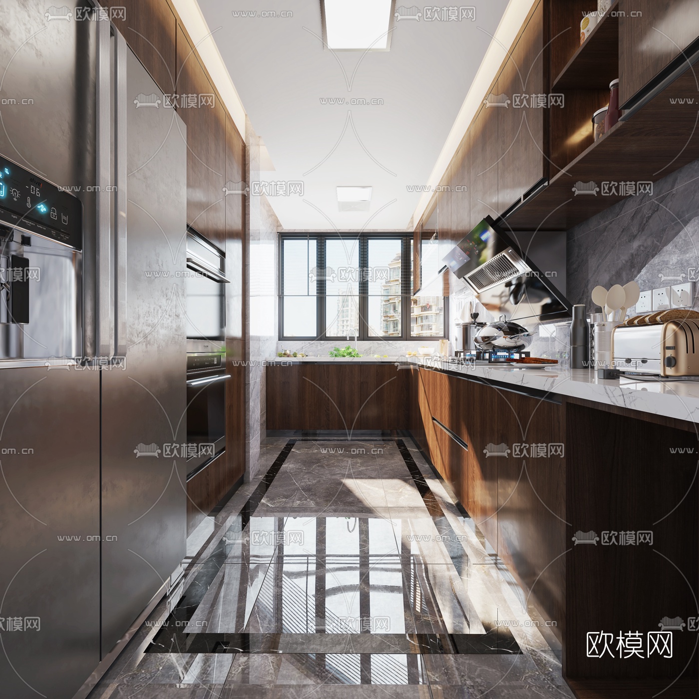 现代厨房3d模型