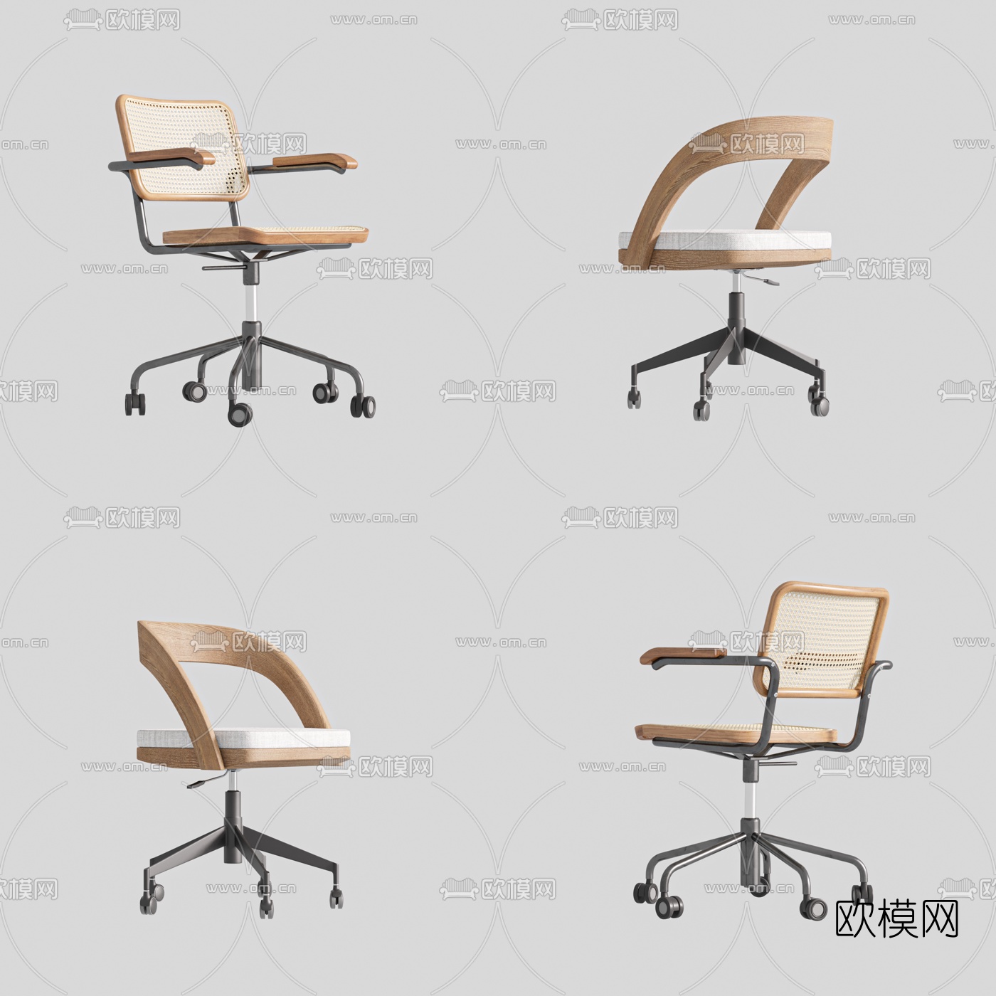 现代办公椅3d模型