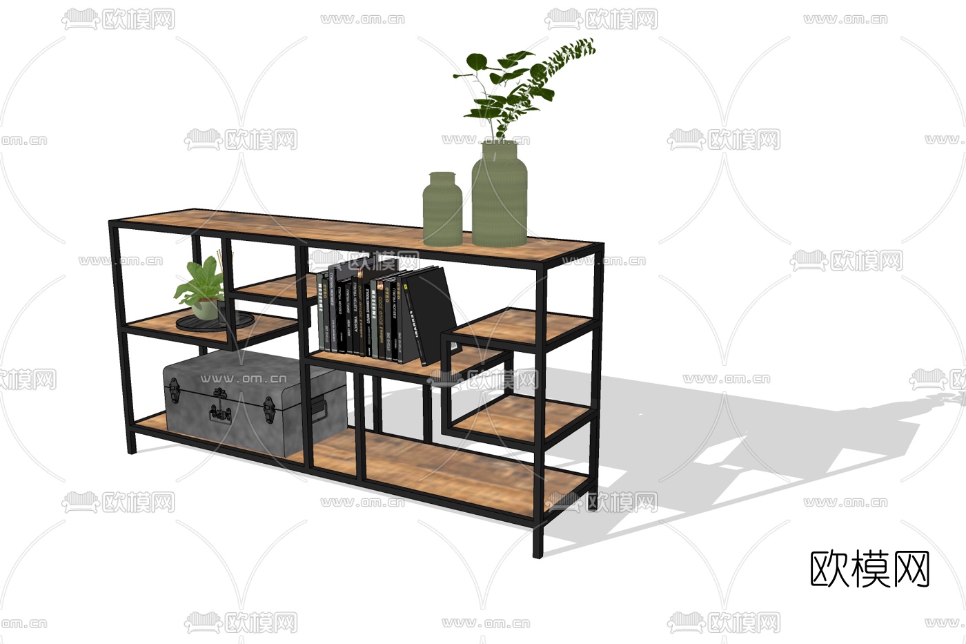 现代装饰架免费su模型下载