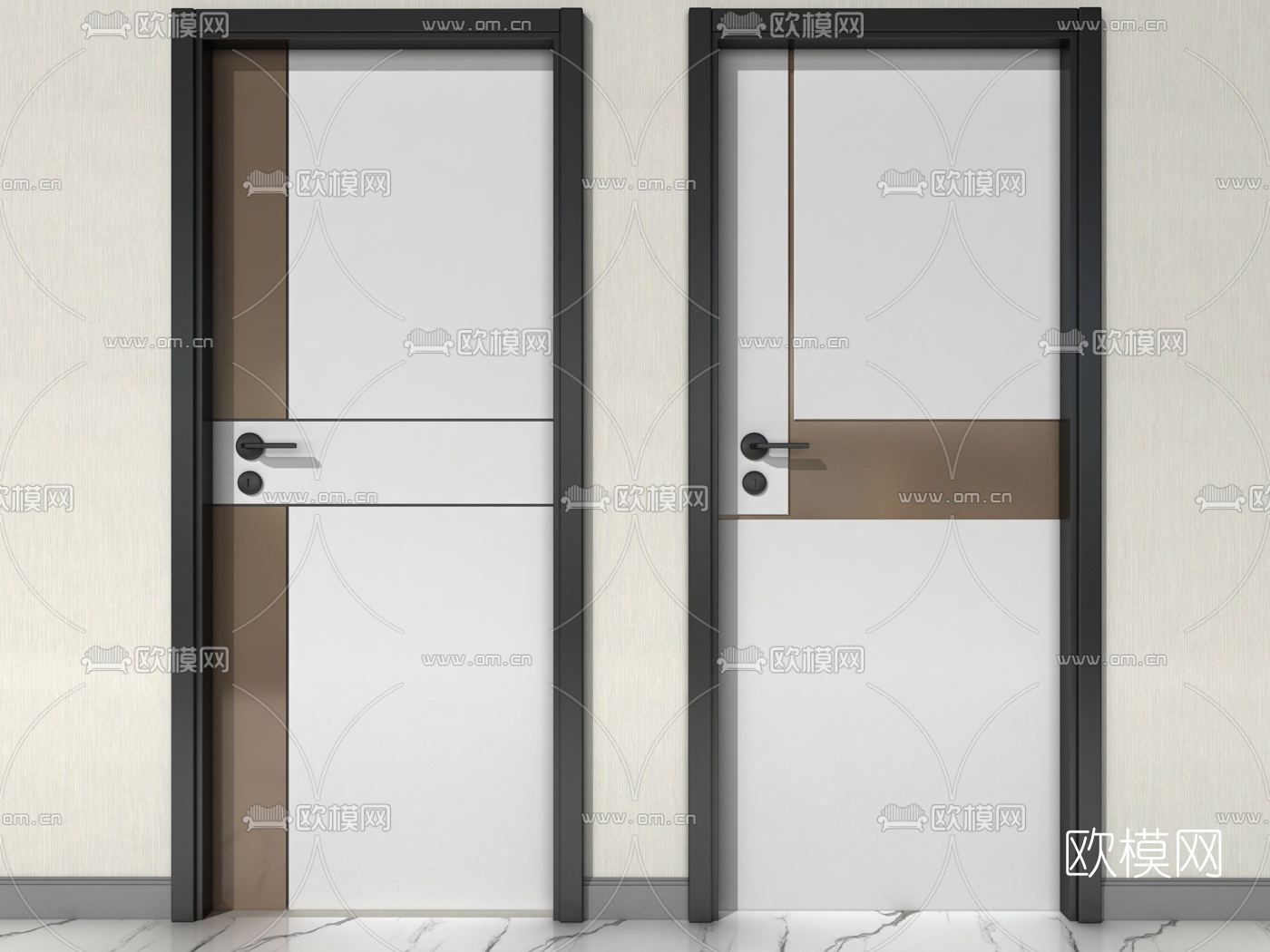 现代房门推拉门厨卫门3d模型