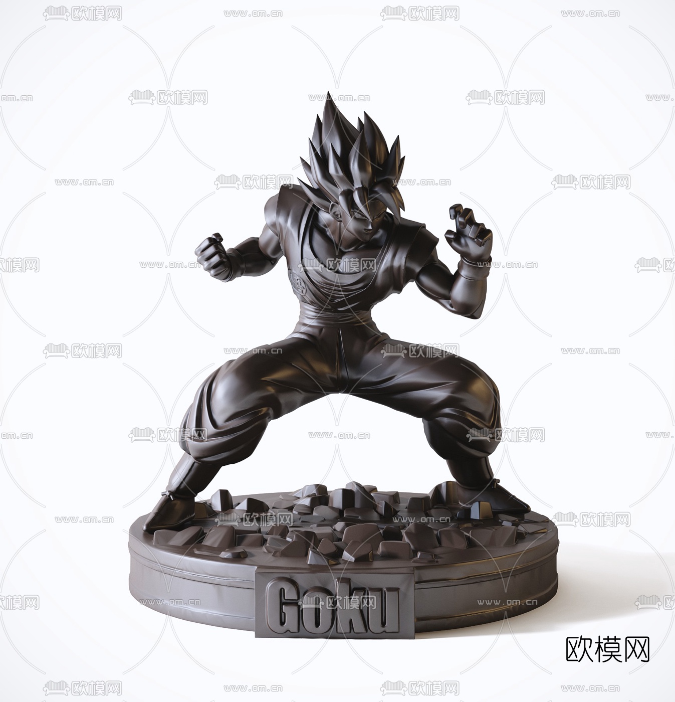 现代七龙珠卡卡罗特雕塑3d模型