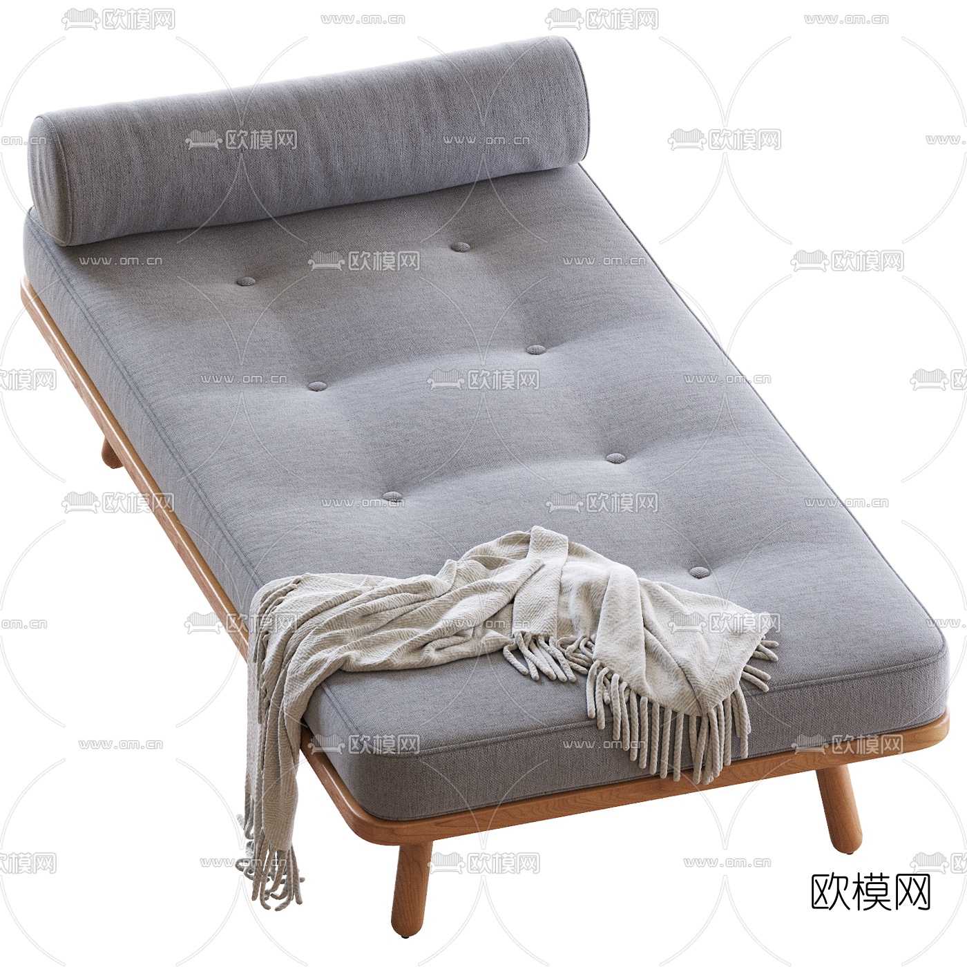 北欧脚踏沙发凳3d模型下载（渲染图2）