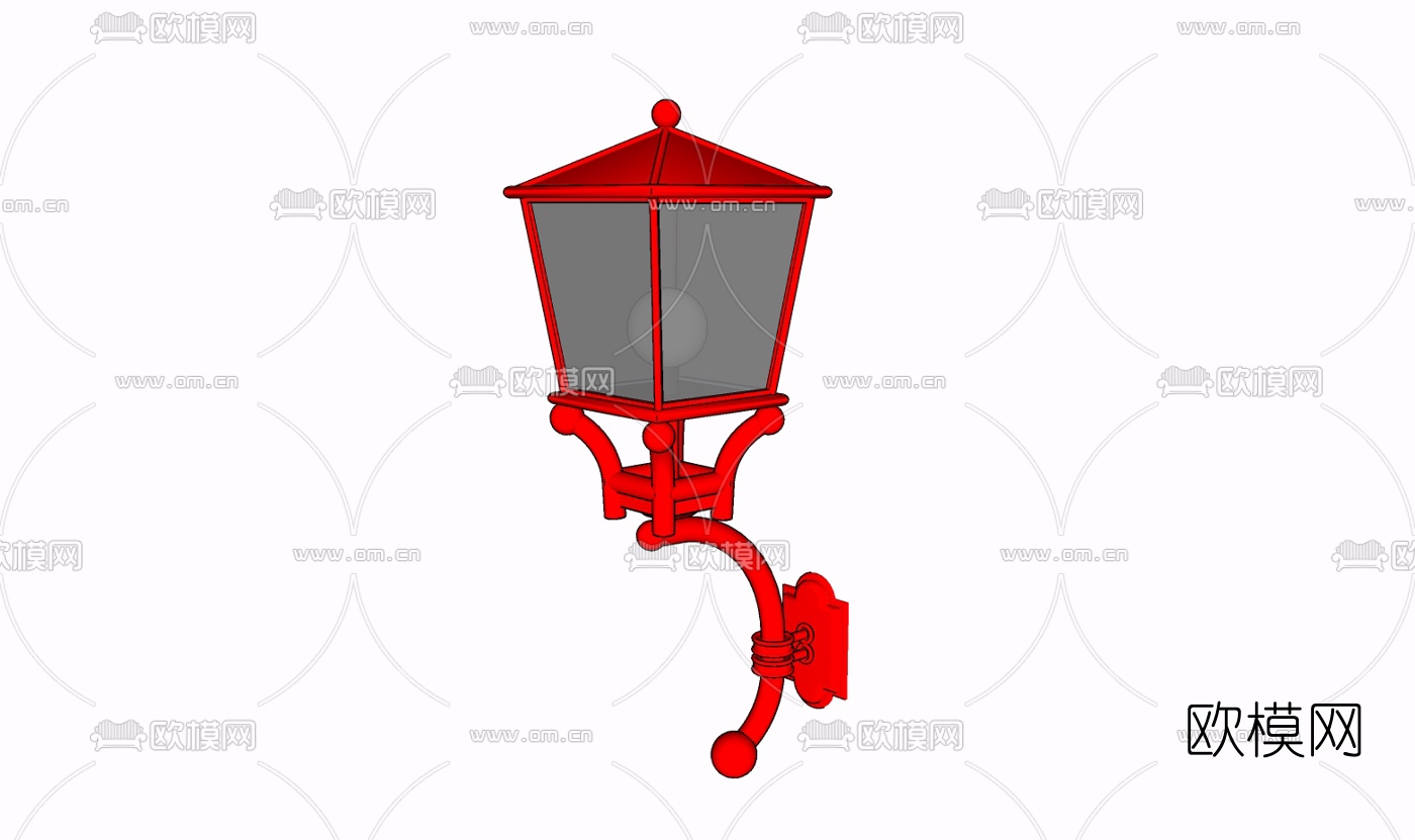 欧式金属壁灯免费su模型下载