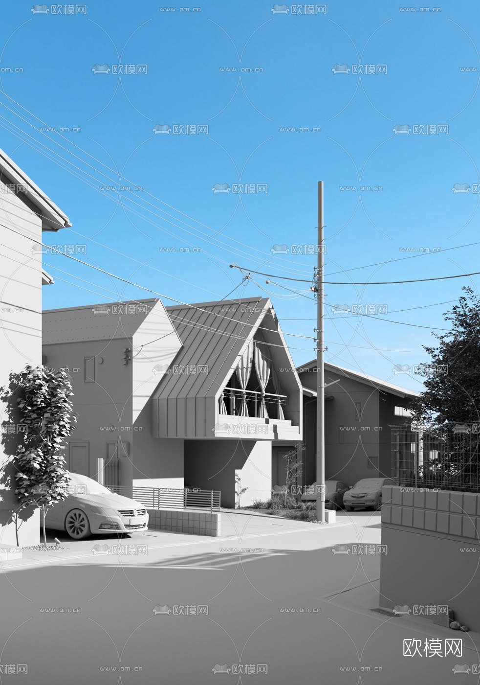 日式京都小屋建筑外观3d模型下载（渲染图5）