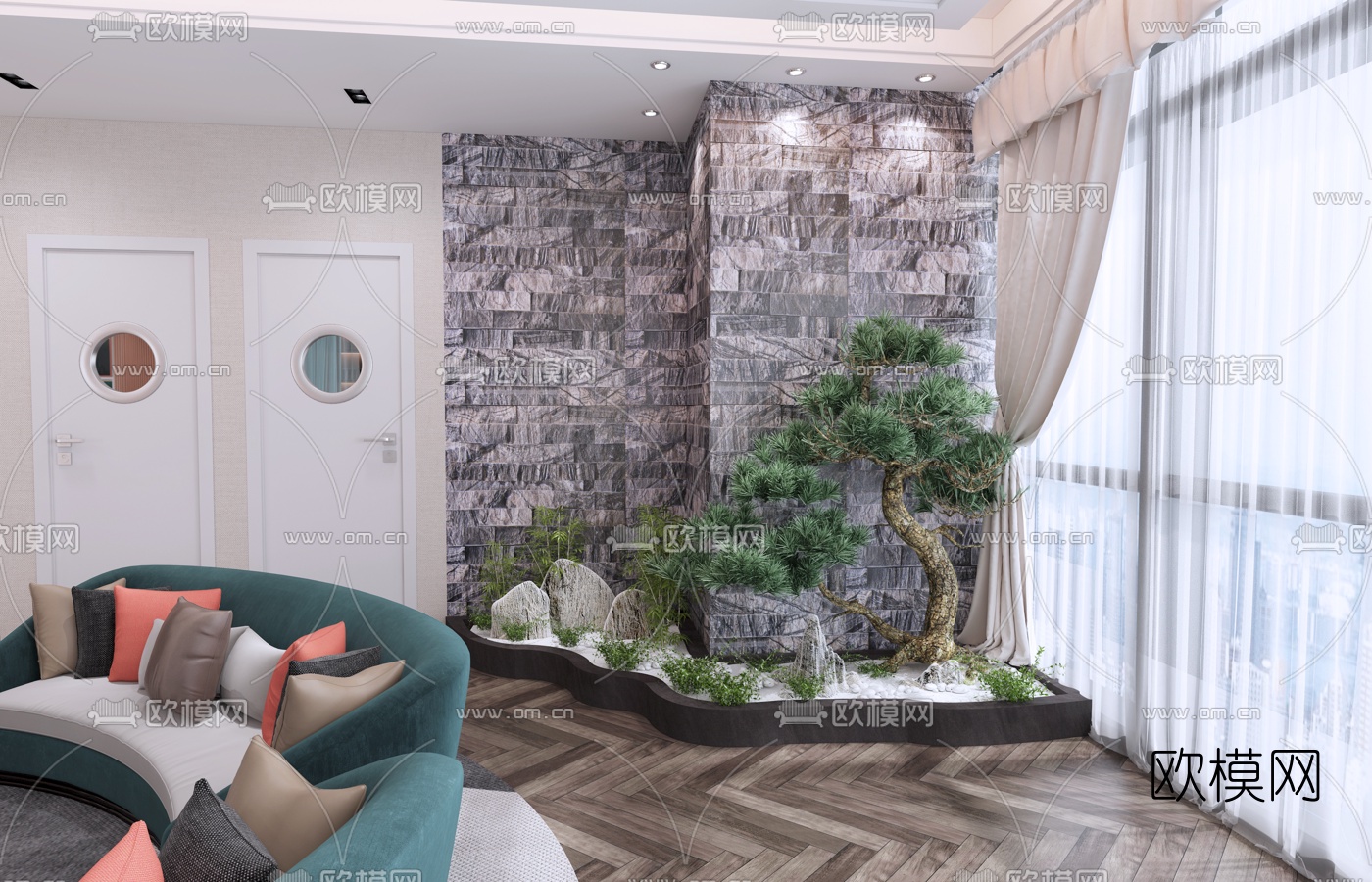 现代轻奢美容院3d模型