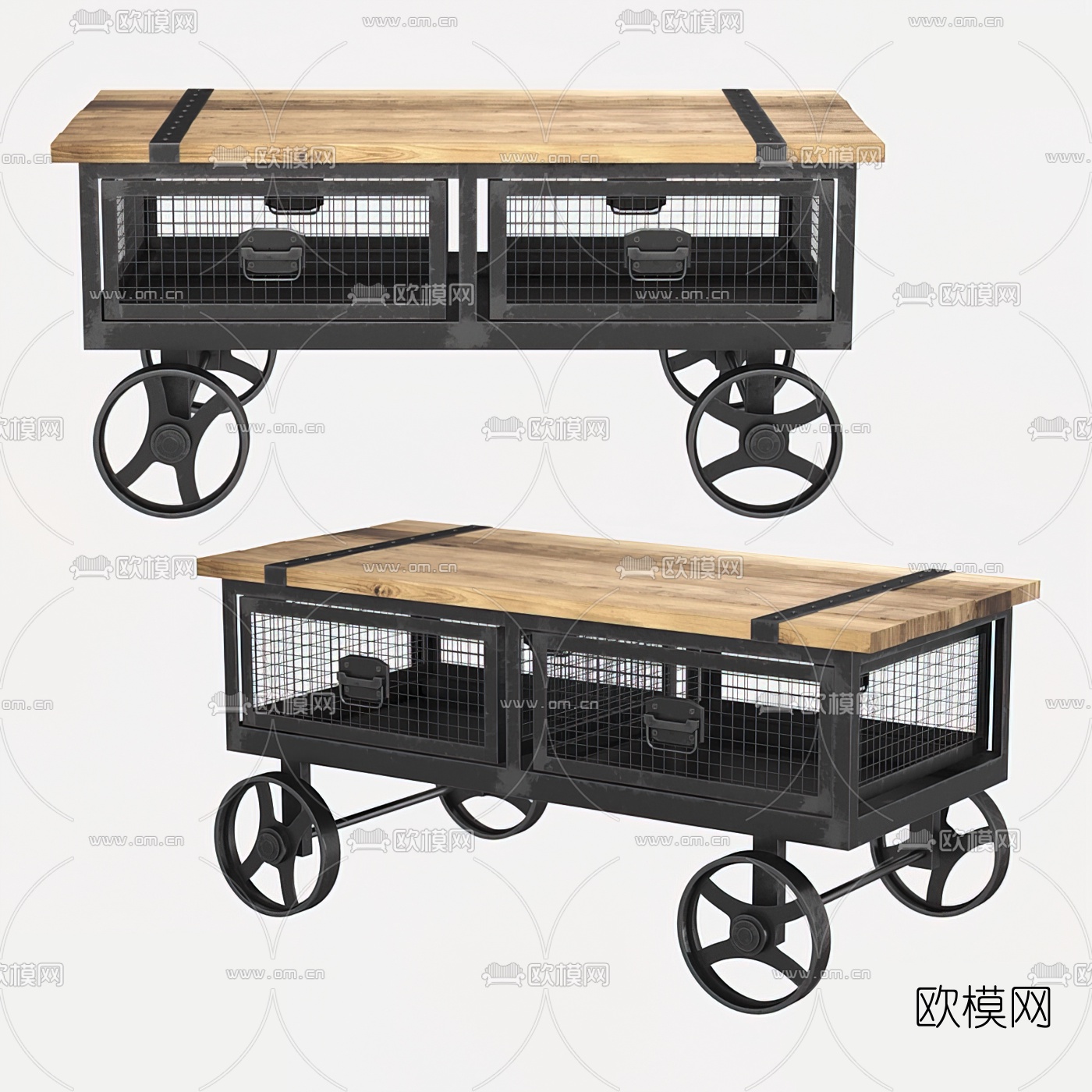 工业风个性茶几3d模型