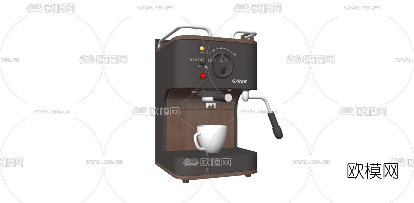 现代咖啡机su模型