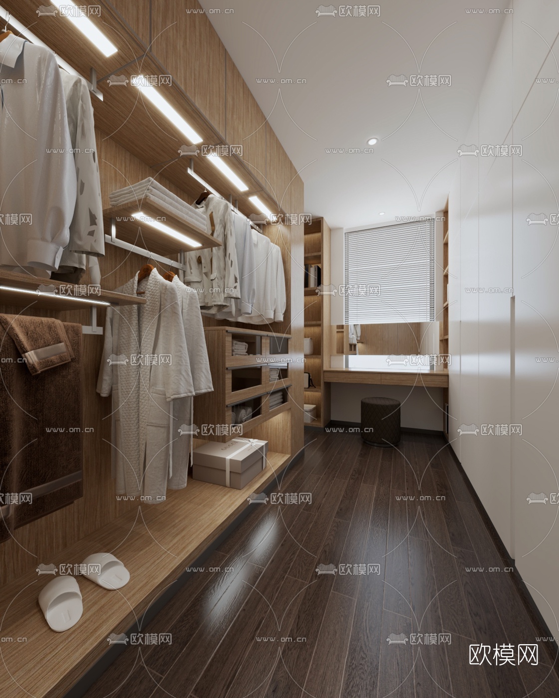 北欧衣帽间3d模型下载