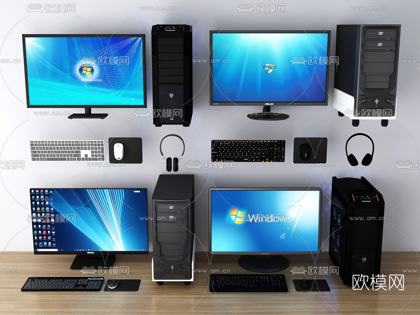 现代台式电脑键盘3d模型下载