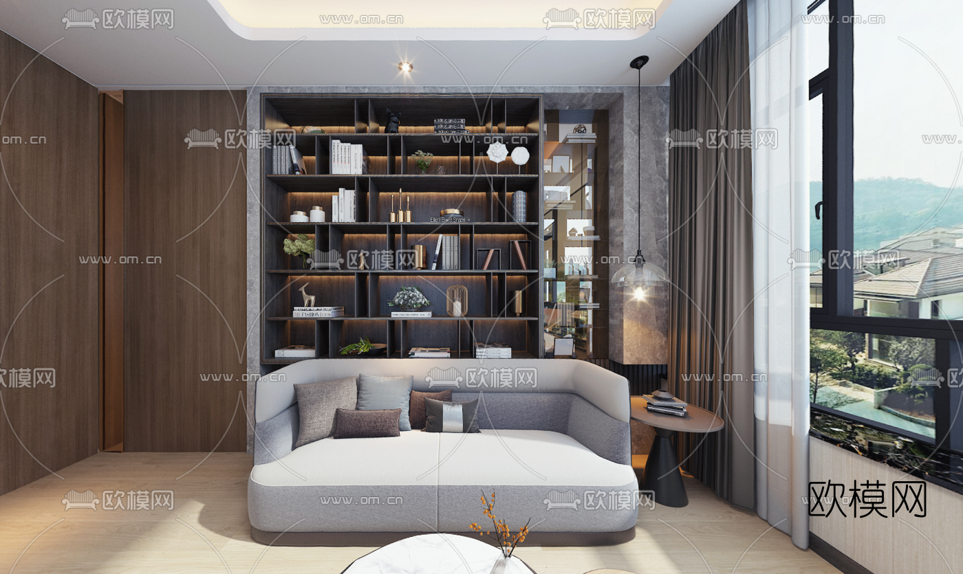 现代书房vr全景3d模型