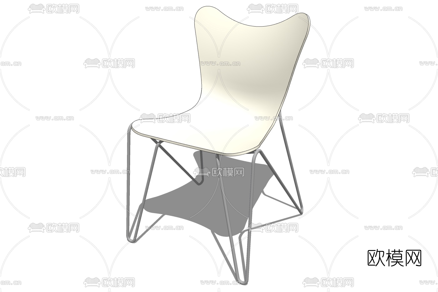 现代金属休闲椅免费su模型下载