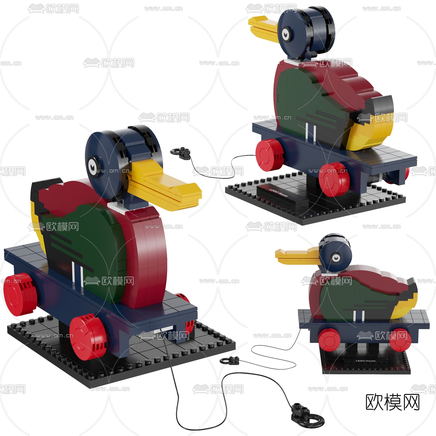 现代玩具鸭3d模型