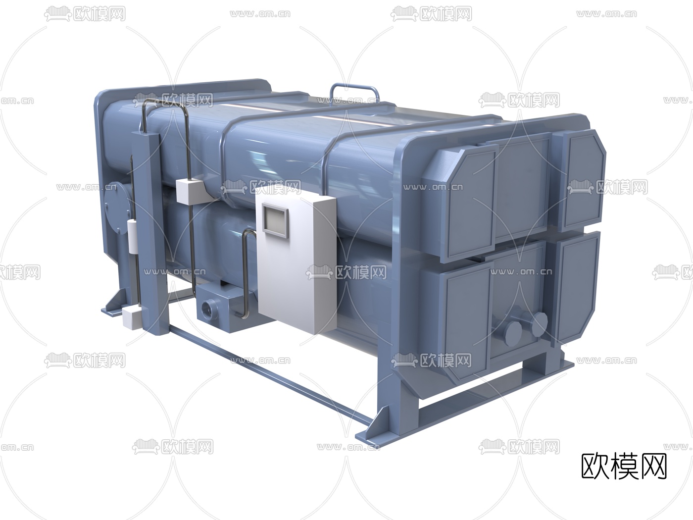 现代式机电设备su模型下载（渲染图2）