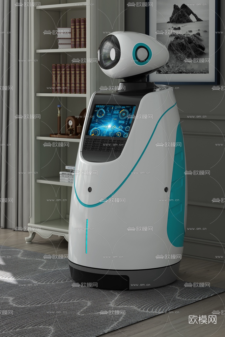 现代智能机器人3d模型