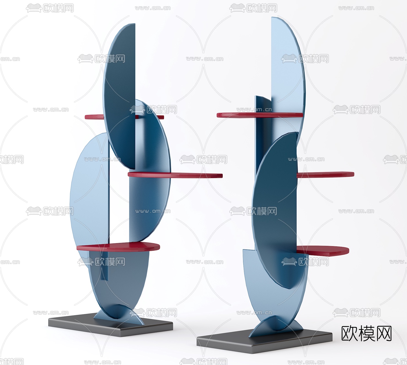 现代艺术雕塑3d模型下载
