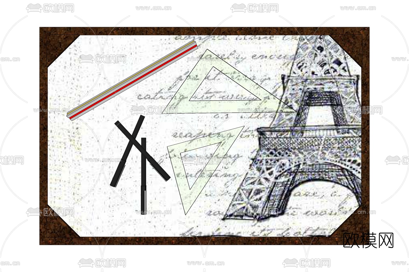 现代画板免费su模型下载