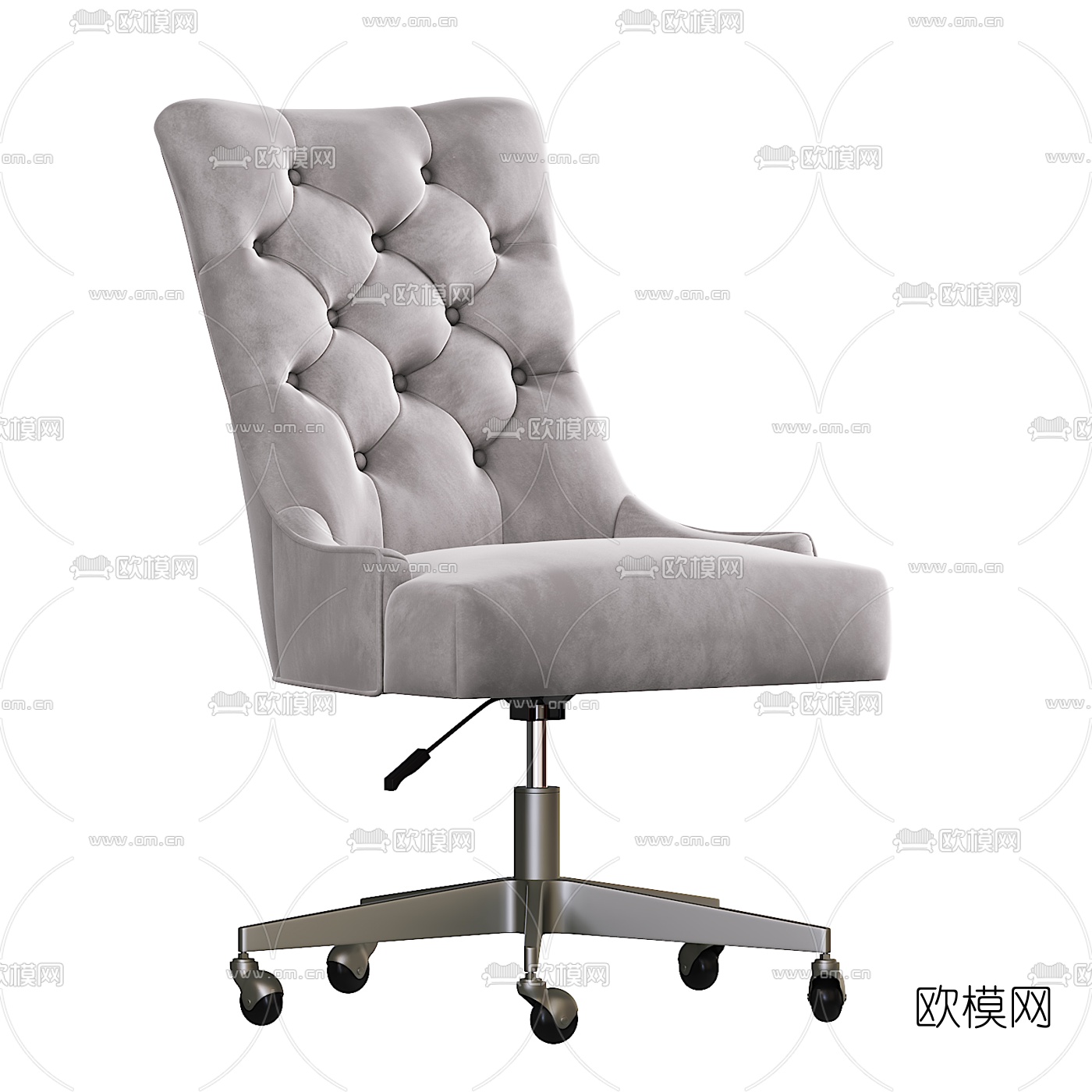 现代绒布老板椅班椅3d模型下载（渲染图2）