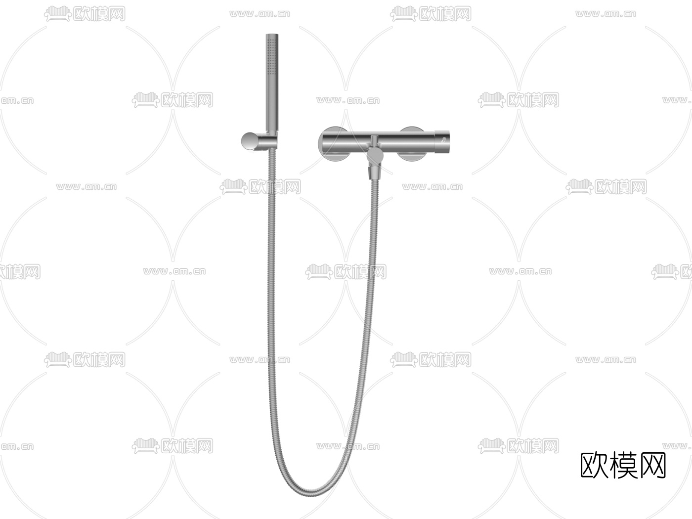 现代淋浴水龙头花洒3d模型下载（渲染图3）