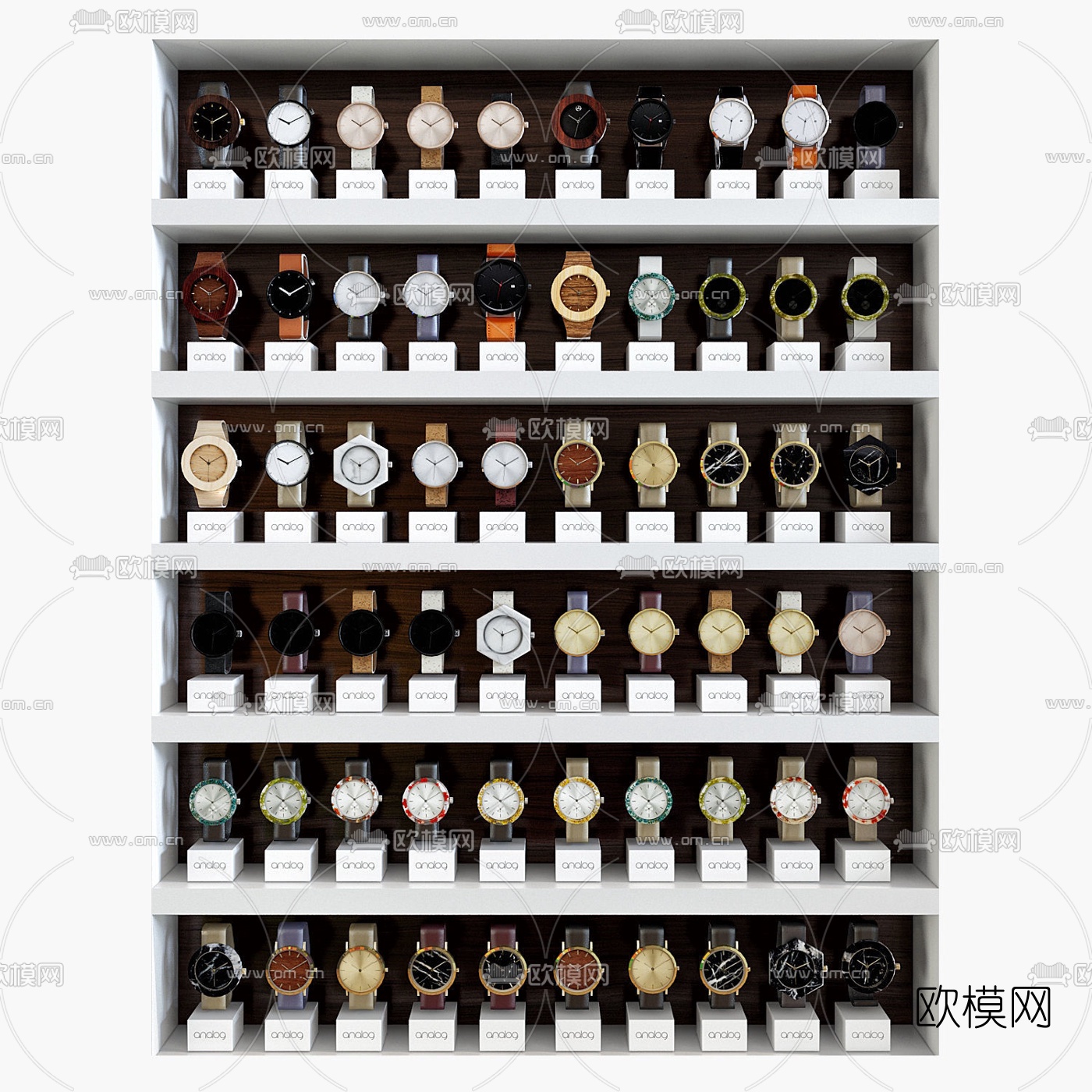 现代手表货柜展架3d模型