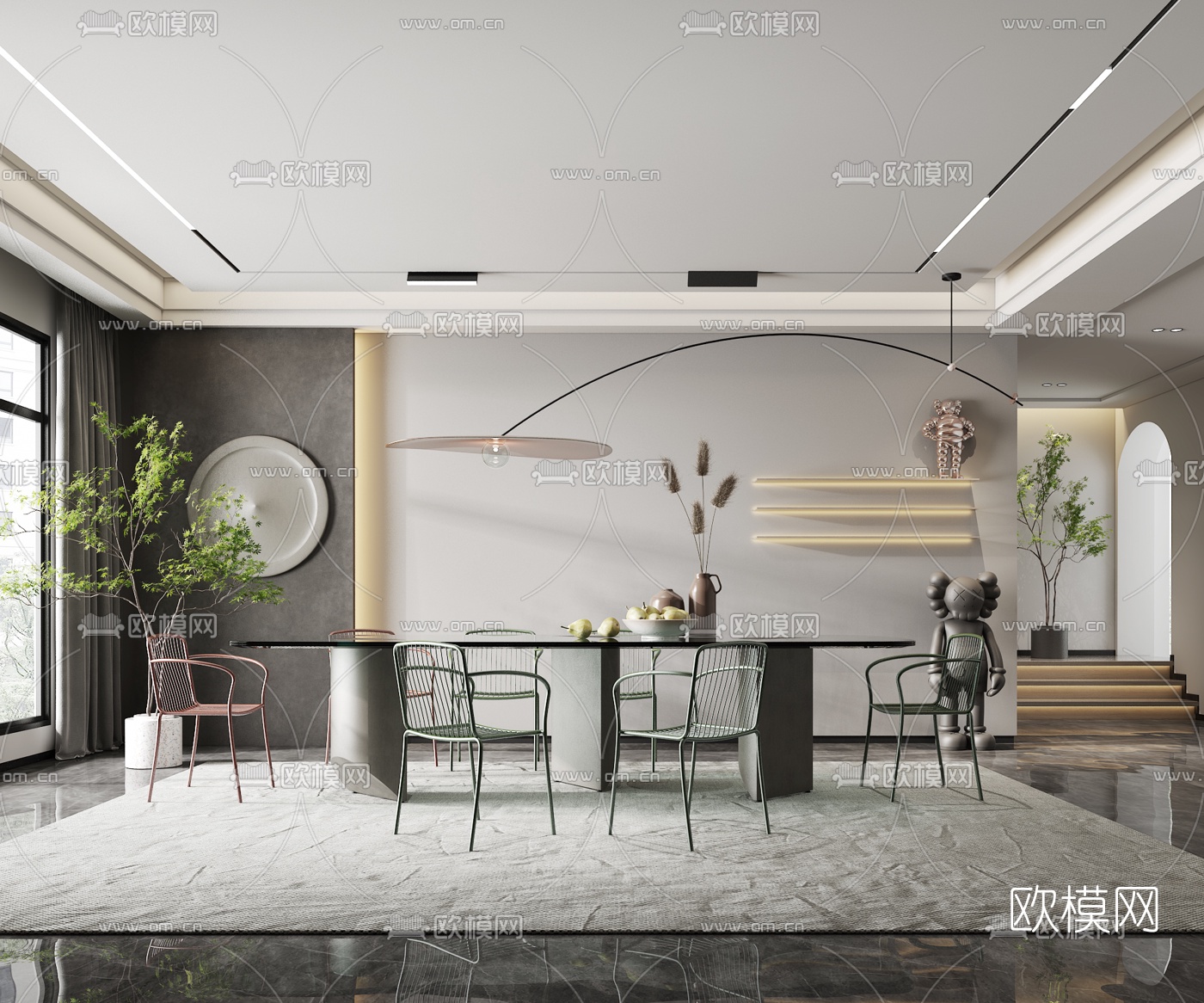 现代时尚餐厅3d模型