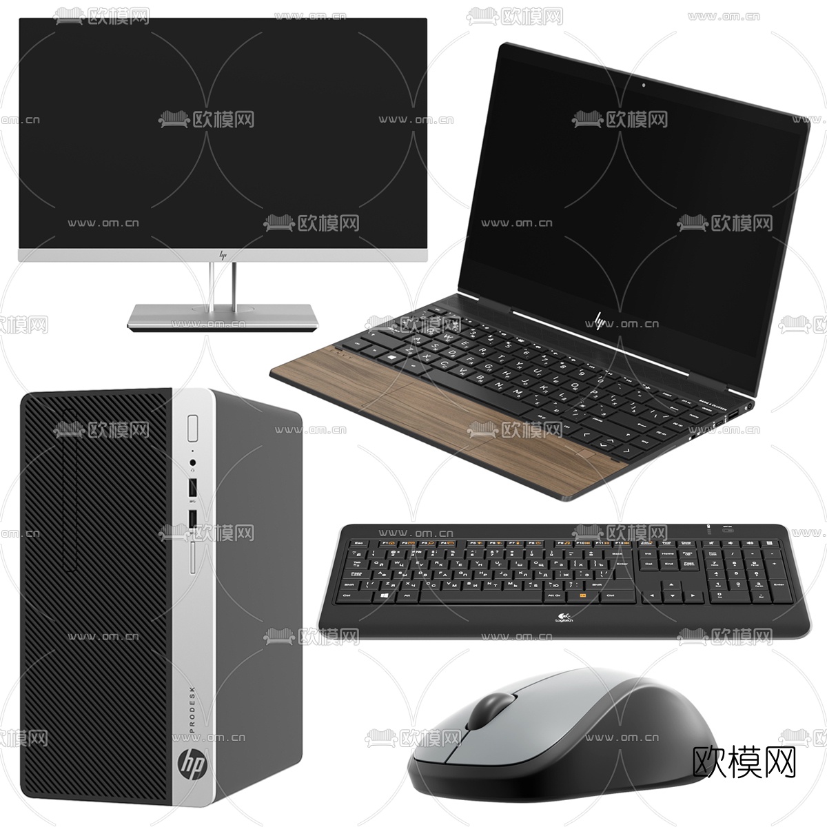 现代电脑3d模型下载（渲染图1）