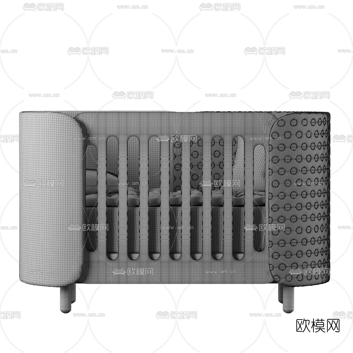 北欧婴儿床3d模型