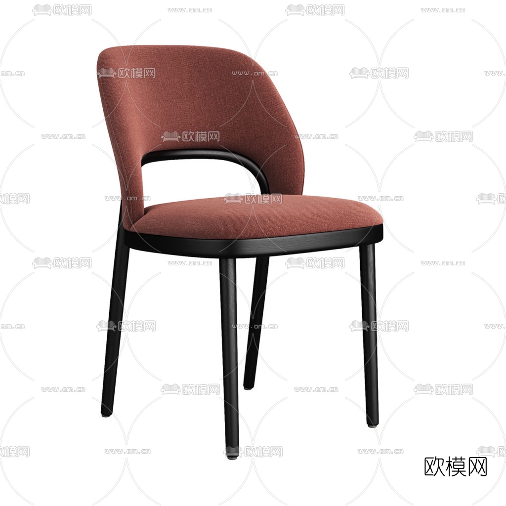 现代布艺单椅3d模型