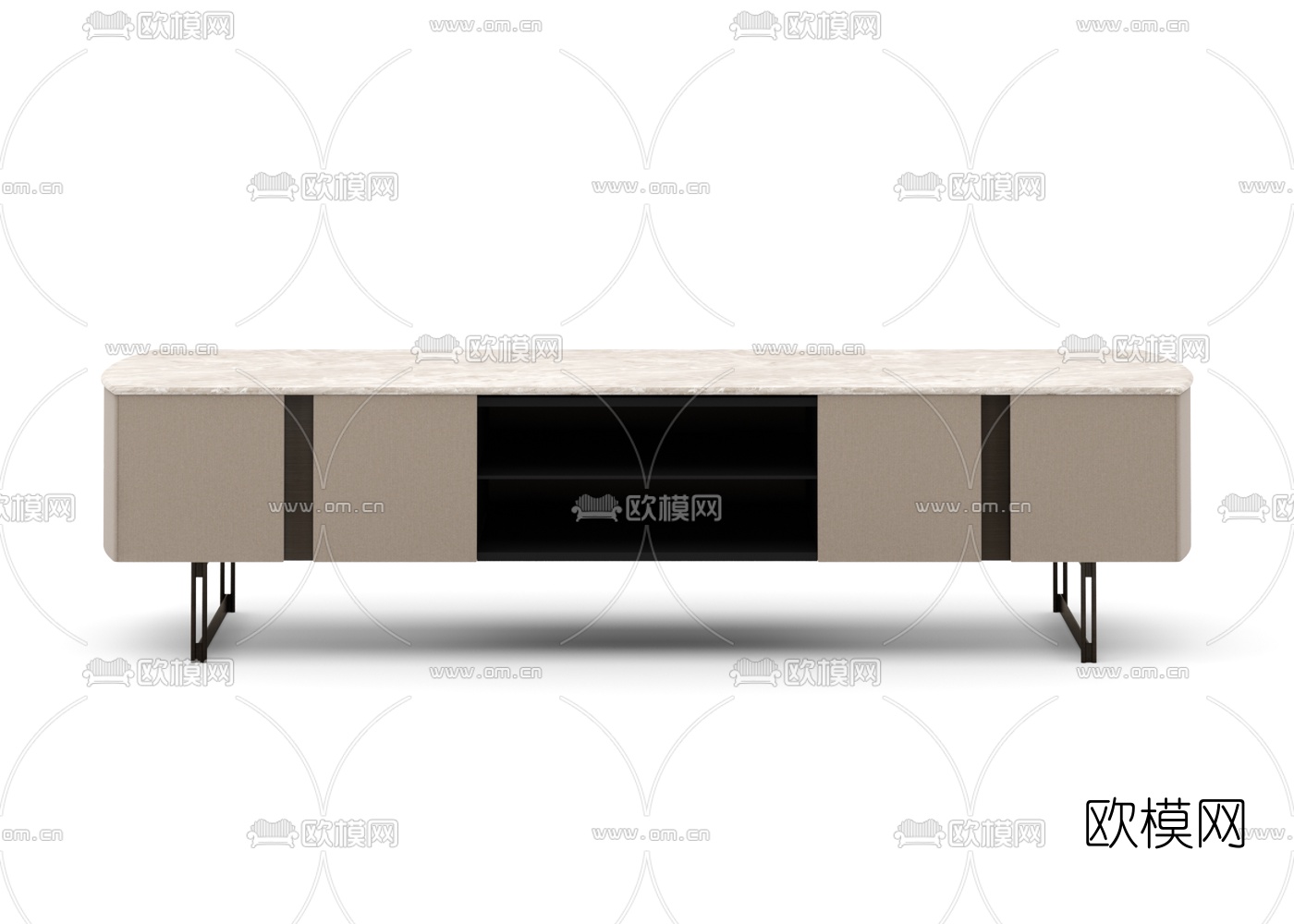 现代大理石电视柜3d模型下载