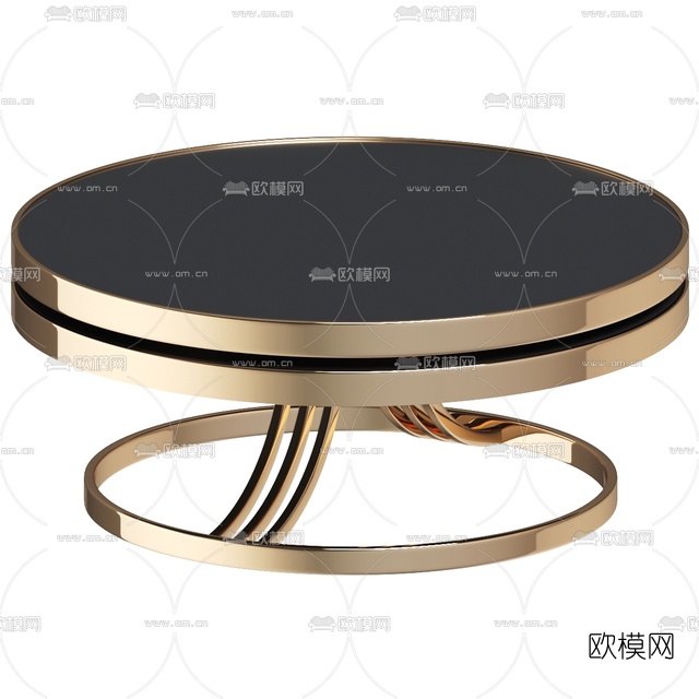 现代金属茶几免费3d模型下载