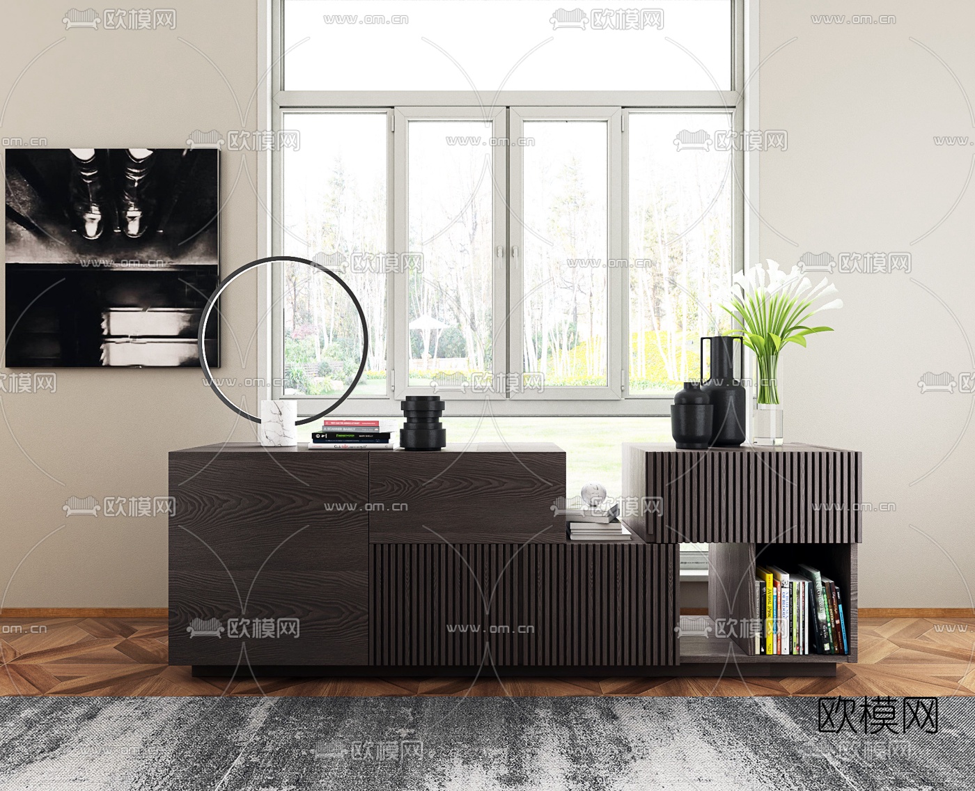 北欧边柜3d模型下载