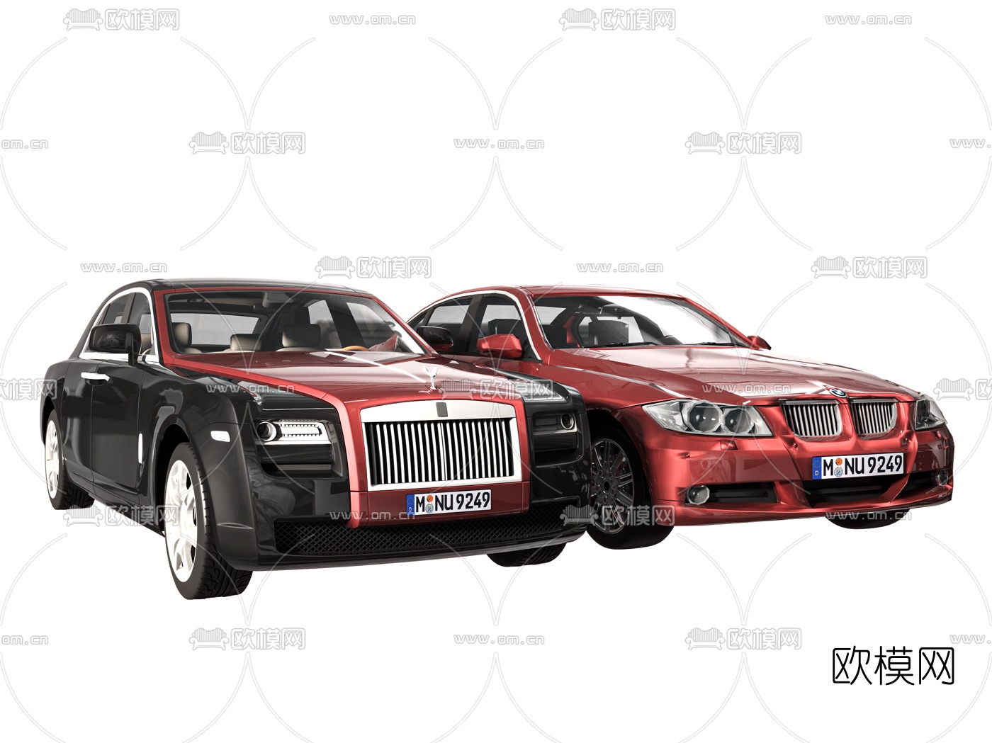 现代轿车汽车3d模型下载（渲染图2）