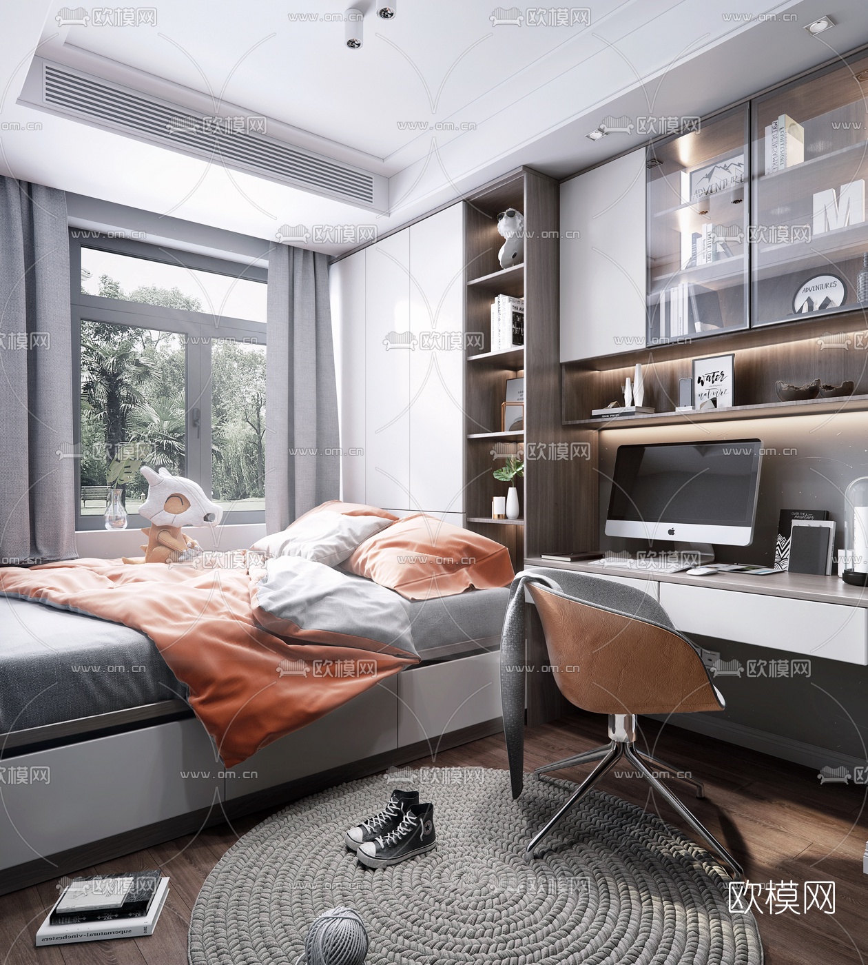 现代榻榻米儿童房3d模型