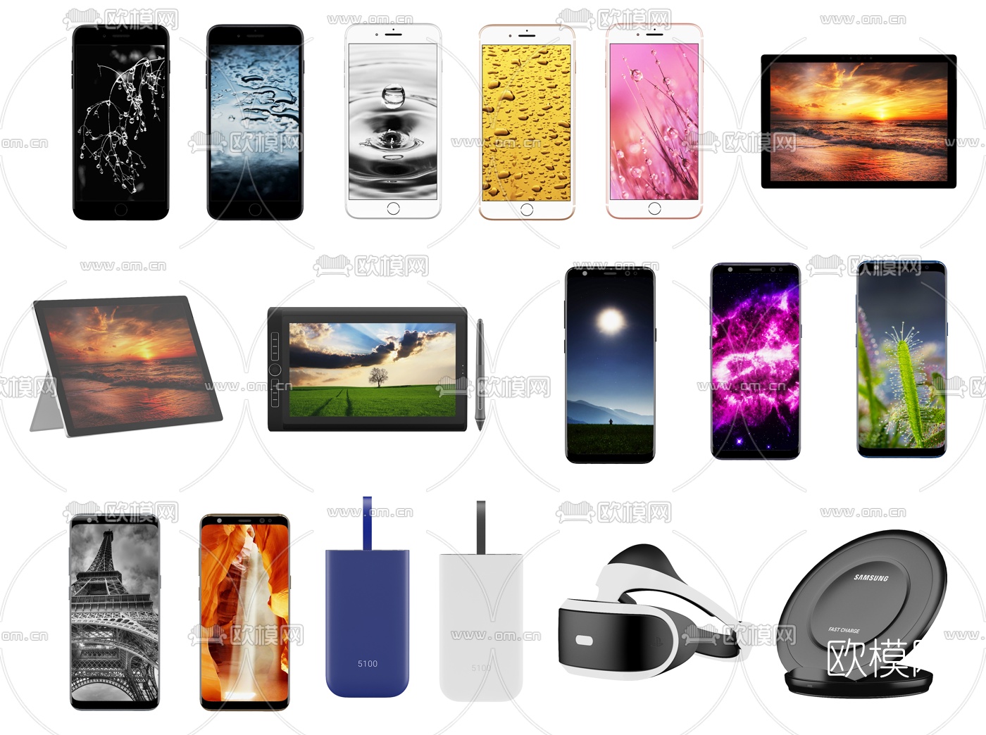 现代手机平板电脑电子产品3d模型下载