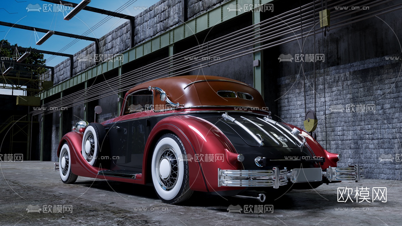 现代劳斯莱斯老爷车3d模型下载（渲染图2）