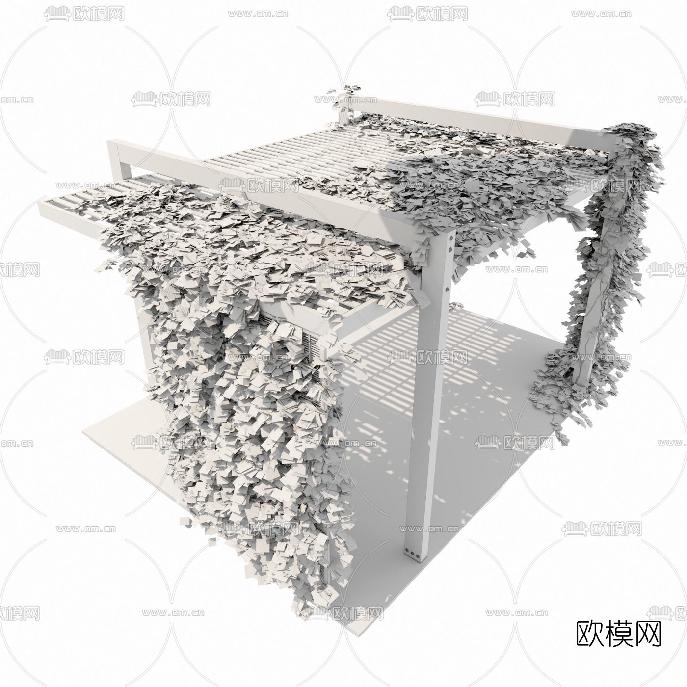 现代常青藤凉亭3d模型