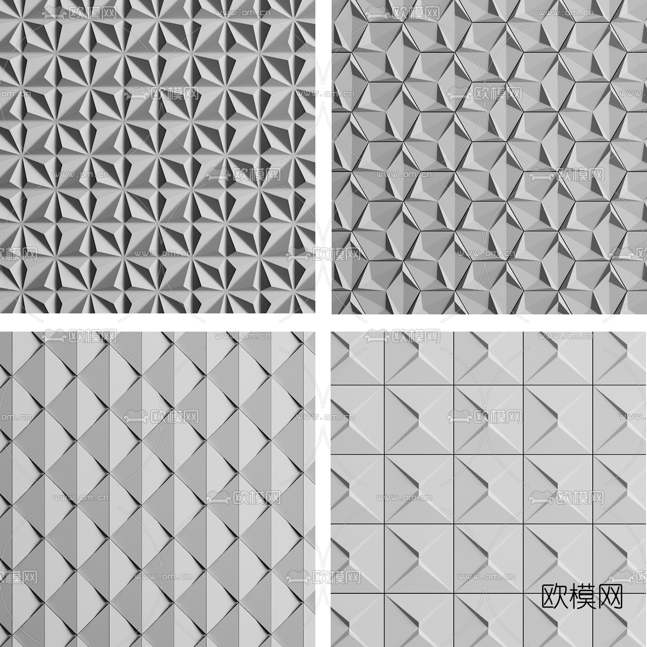 现代造型墙背景墙3d模型