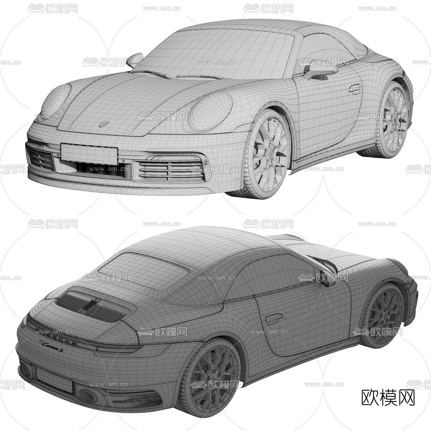 现代保时捷跑车3d模型