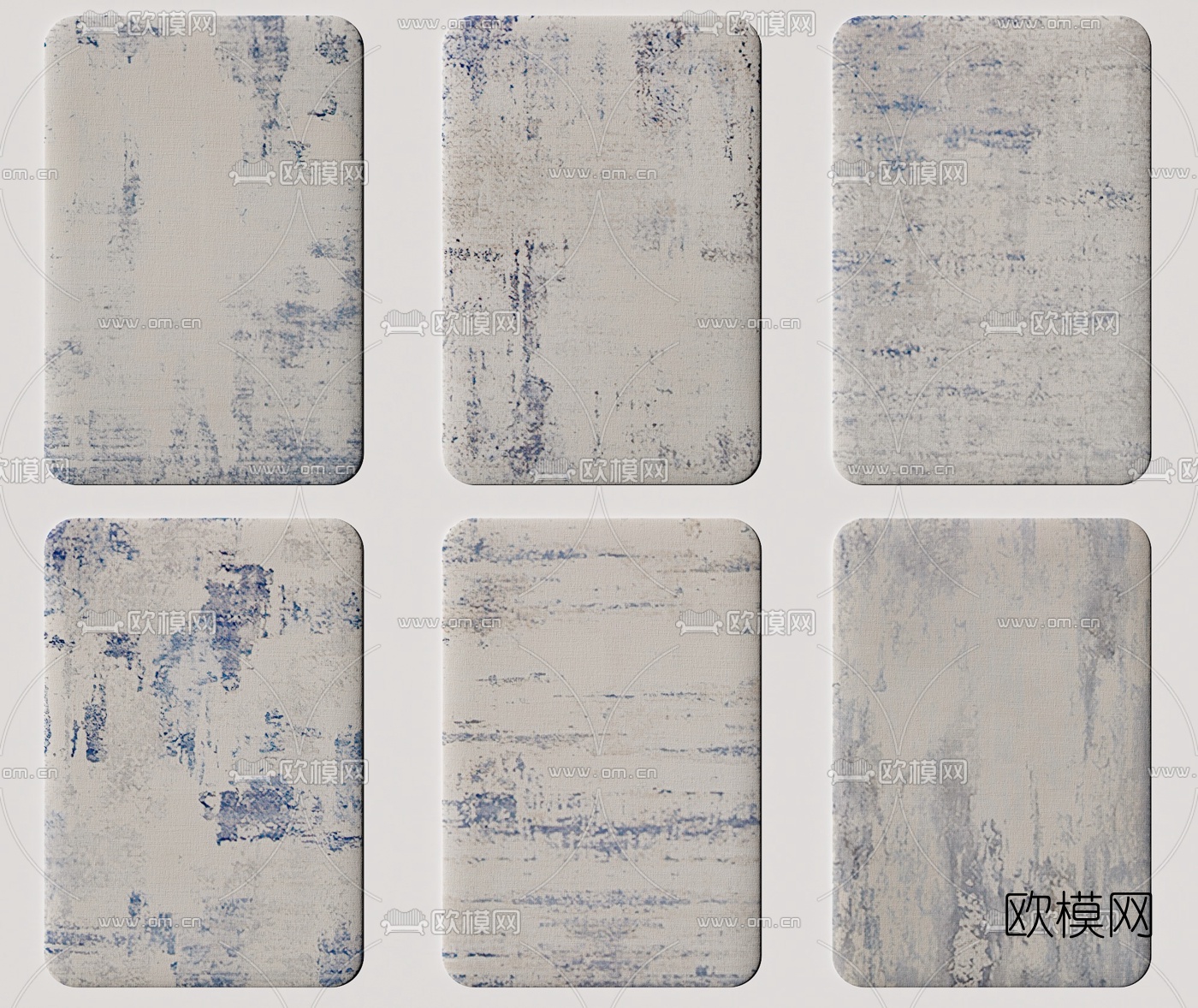 现代布艺地毯3d模型下载