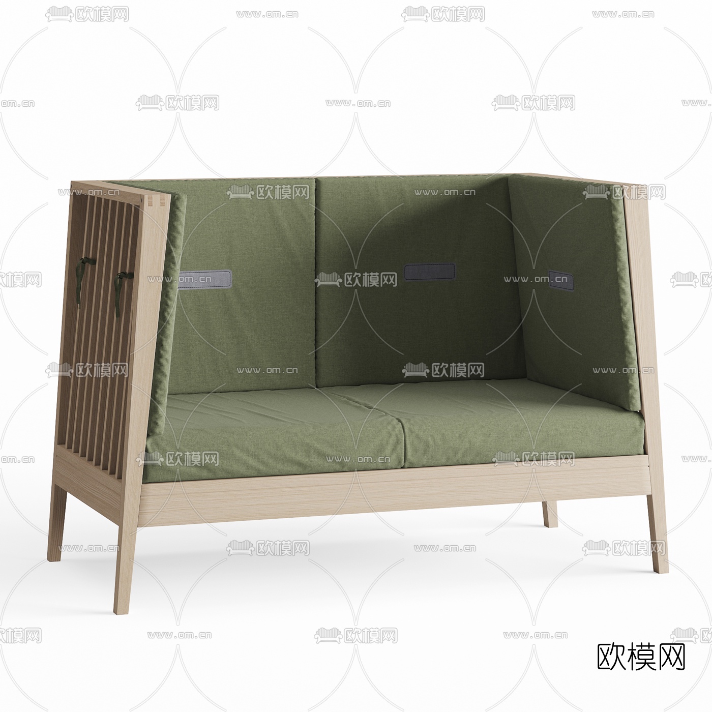 北欧高靠背双人沙发3d模型
