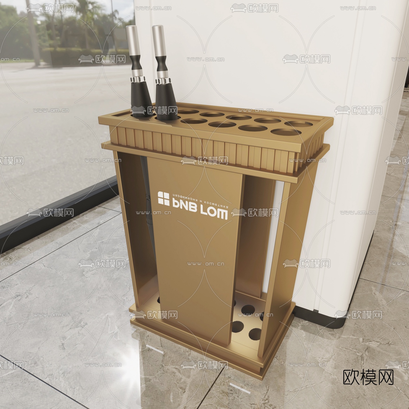 现代雨伞伞架3d模型下载（渲染图4）