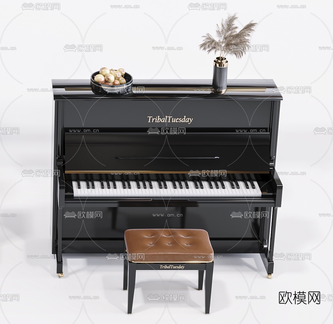 现代钢琴3d模型