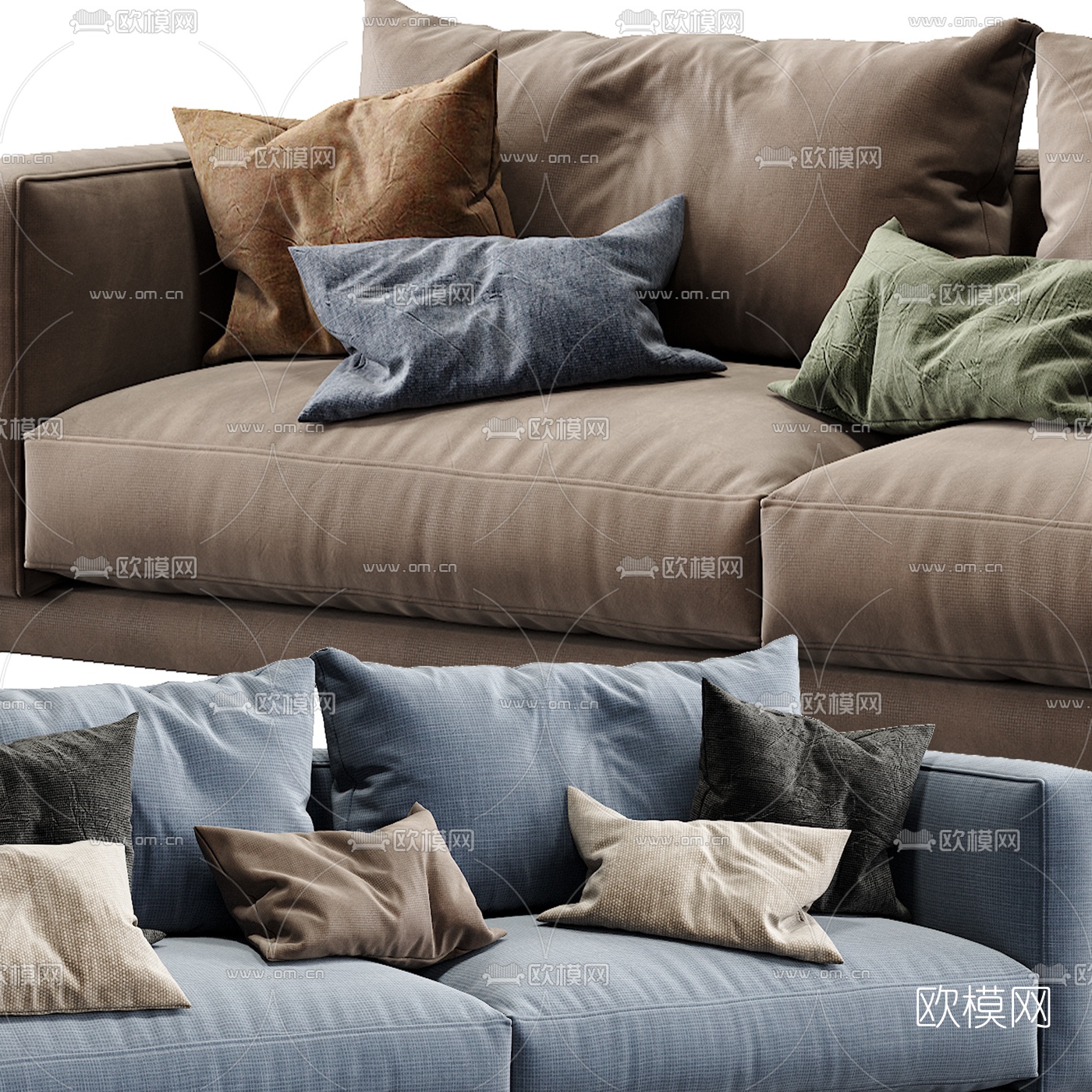FLEXFORM 布艺双人沙发3d模型下载（渲染图4）