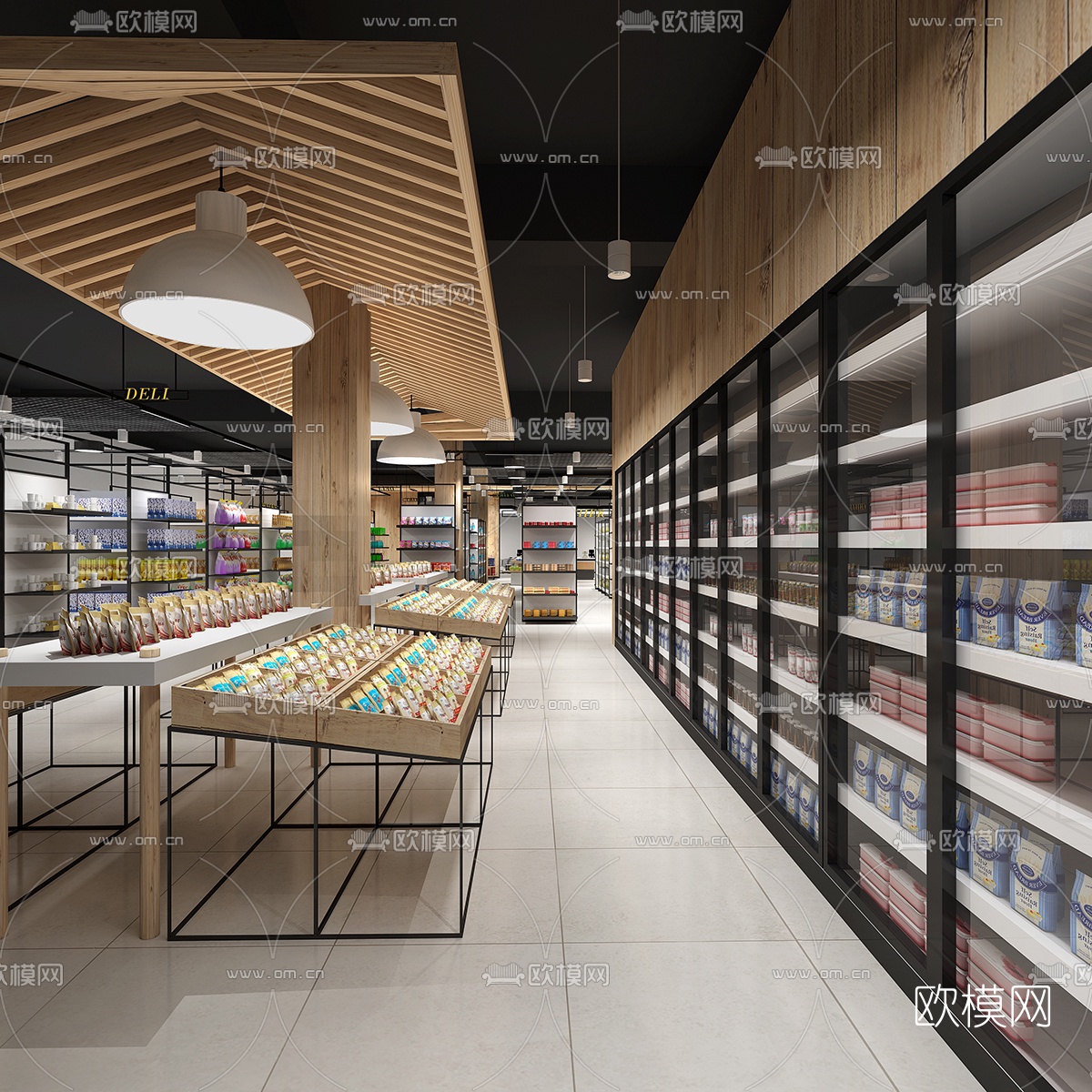 现代超市商场3d模型
